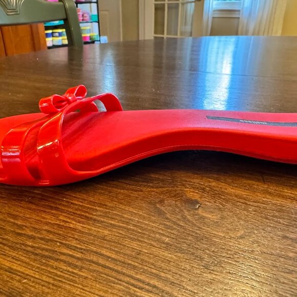 MELISSA Red Flip Flops Sandals Jellies Shoes Women's Size 9 - Picture 4 of 9